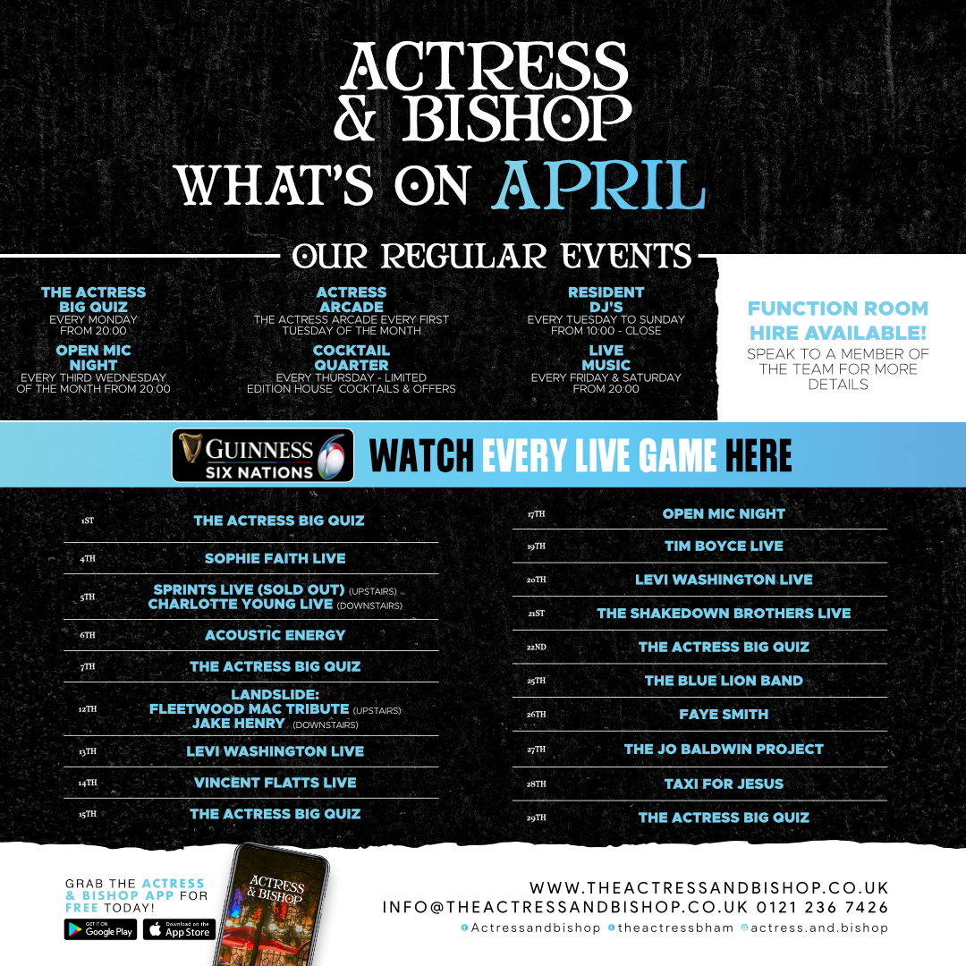 WHAT’S ON APRIL